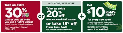 Apply this kohl's coupon code at checkout to get 10% off orders over $100 plus receiving free shipping. Kohl S December 2019 Coupon Codes 30 Off Free Shipping Kohl S Cash Bargains To Bounty