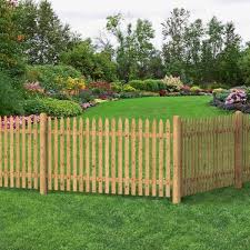 Our collection features ever popular closeboard fence panels and lap fence panels, perfect for marking the boundaries of your property. Outdoor Essentials 4 Ft X 8 Ft Cedar Doweled Spaced Picket Fence Panel 413400 The Home Depot