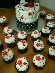 Ladybug Themed Cake Cupcakes Baby Shower Cakes Ladybug Baby Shower Baby Shower Cupcakes