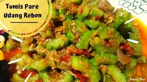 Details of resep tumis pare ebi pedas dan agar pare tidak pahit tumis resep resep simpel. Resep Tumis Pare Udang Rebon Rumahan Enak Dan Mudah Di Buat Youtube