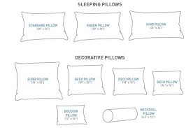 disclosed pillow sizes chart pillow sizes chart pillowcase