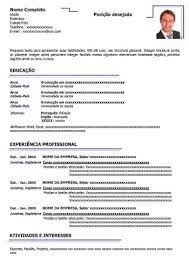 Socrátes da silva jr.* data de nascimento: Modelo De Curriculum Vitae Em Portugues Curriculo Pronto