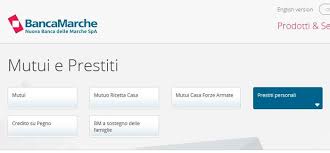 Prestiti Banca Marche Prestiti Finanza