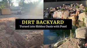 The rusty shovel landscape shop. Dirt Backyard Turned Into Hidden Oasis With Pond Youtube