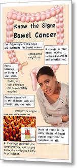 90 percent of bowel cancer cases can be successfully treated if they are detected early so please pay attention to the 13 early warning signs of colon cancer. Signs Of Bowel Cancer Metal Print By Cmsp