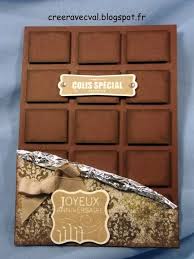 Creer Avec Val Carte Tablette De Chocolat Carte Chocolat Tablette De Chocolat Carte Scrapbooking