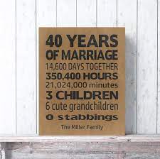 40th year anniversary mug 40th anniversary gift for husband gift for him. Funny 40th Anniversary Gift Parents Anniversary Gift Rustic Etsy