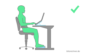 Wenn deine füße nicht bis zum boden reichen, besorge dir einen hocker. Optimale Schreibtischhohe Berechnen Das Ergonomische Buro