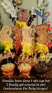 Lion King Babyshower Centerpieces Super Easy N Cheap Lion King Baby Shower Baby Shower Centerpieces Lion Baby Shower