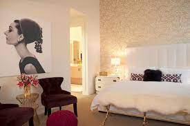 I would have all my scarves dedicated to grace kelly, lol. White Teen Bedroom With Audrey Hepburn Artwork Hgtv