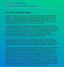 With two simple clicks, you get your desired results, making it. What Will The World Be Like In 100 Years Free Essay Example