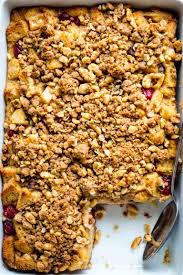 This warm and comforting casserole is everything you could want in a christmas morning breakfast: Cranberry Apple Christmas Breakfast Casserole Healthy Seasonal Recipes