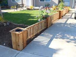 Cedar Fence Planter 96 Diy Kit Backyard Backyard Fences Fence Landscaping