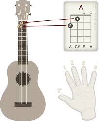 Push down a finger on the 5th fret on the 2nd string. How To Read Ukulele Chord Diagrams Eye Opener Ukuguides