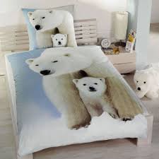 Housse Couette Motif Animal 100 Coton Chevaux Chiots Chatons Neuf Housse De Couette Motifs Animal Ours Blanc