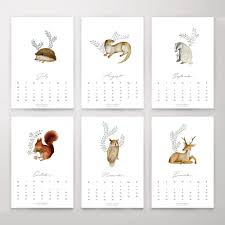 Printable Monthly Calendar 2020 2021 Forest Animals Nature Watercolor Art Downloadable Pdf Mid Year Calendar 20 21 Watercolor Calendar Art Calendar Nature Watercolor Art