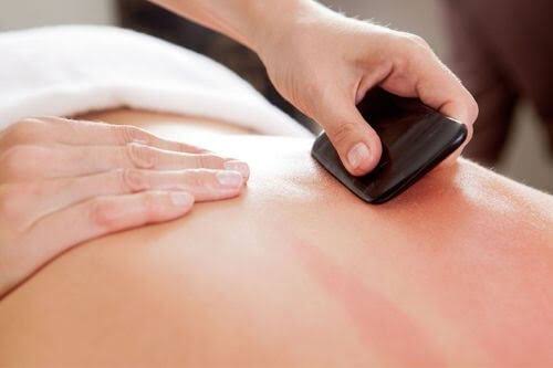 What gua sha feels like and the sha marks it leaves