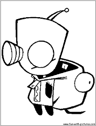 These images are taken from zim screenshots and manipulated to remove the colors and some of the noise. Gir Coloring Pages To Print Coloring Home