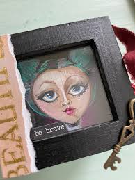Whimsical Hand Painted beautiful, Be Brave Box Jewelry Box