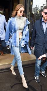 Click through to see her best looks, plus shop model off duty… Gigi Hadid Doubles Down On Denim In Paris Celebrity Street Style Denim Street Style Street Style
