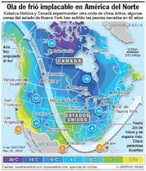 Nueva york es la ciudad más poblada de los estados unidos y la segunda en américa del norte. Clima Ola De Frio En America Del Norte Infographic