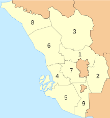 Kajang — a large town famous for satay. File Selangor Districts Numbered Svg Wikipedia