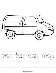 Van Fan Can Man Worksheet Worksheets Family Worksheet Letter Worksheets