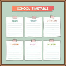 School Timetable School Timetable Schedule Png And Vector With Transparent Background For Free Download In 2020 School Timetable Schedule Design Bullet Journal School
