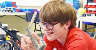 Sixth-grade robotics team taking