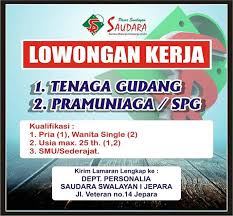 Loker jepara adalah tempat info loker jepara dan sekitarnya untuk semua lulusan dari sd , smp , sma , d1 , d2 , d3 ,. Info Lowongan Kerja Jepara Dan Sekitarnya Facebook