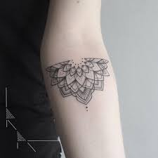 Half Mandala Tattoo But On The Upper Part Of My Arm Mandalatattoo Half Mandala Tattoo Forearm Tattoos Mandala Tattoo Design