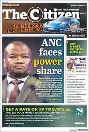 List of south africa newspapers, news sites and magazines featuring current breaking news, sports, entertainments, jobs, history, education, festivals, tourism, lifestyles, travel, fashion, business and more. Newspaper The Citizen South Africa Newspapers In South Africa Wednesday S Edition December 6 Of 2017 Kiosko Net