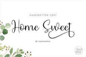 Free vector icons in svg, psd, png, eps and icon font. Home Sweet Font By Jorse Creative Creative Fabrica Handwritten Fonts Sweet Home Fonts