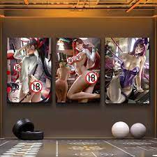 Anime Characters Sexy Girls Nude Art Painting Canvas Posters And Prints  Wall Art Pictures Modern Home Living Room Decor Cuadros - Painting &  Calligraphy - AliExpress