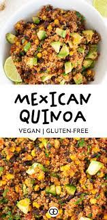 One Pan Mexican Quinoa Vegan Gluten Free Gathering Dreams Recipe Mexican Quinoa Healthy Recipes Quinoa Recipes
