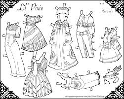 Four princess coloring pages to print & dress. Little Pixie Printable Paper Doll The Sequel Paper Thin Personas