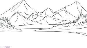 Landscape Drawing Simple Landscape Sketches Simple Landscape Drawing Drawing I Digital Landscape Drawi Mountain Drawing Landscape Sketch Landscape Drawing Easy