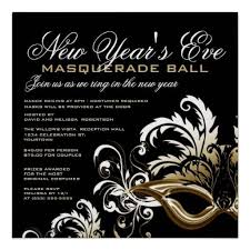 Black Gold New Years Eve Masquerade Ball Invitation Zazzle Com New Years Eve Invitations Masquerade Ball Party Masquerade Invitations