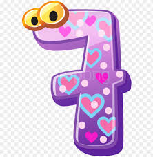 Hello there, you will find printable images gallery for art, calendar, letters, birthday to organizational printing needs. Free Png Download Cute Number Seven Clipart Png Photo Individual Numbers 1 10 Png Image With Transparent Background Toppng