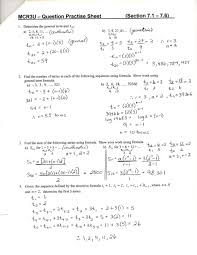 Sequences And Series Worksheet Answers Unit 7 8 Sequences Series And Financial Applications Text Features Worksheet Sequence And Series Worksheet Template