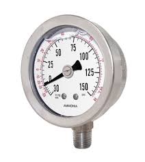 Ammonia Pressure Gauge - Stainless Steel | Liquid Filled