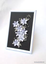 Black And White Flower Pictures Wall Art 3d Quilling White Flower Hanging Wall Art Paper Art Wall Decor Flower Wall Art Flower Artwork Paper Quilling