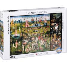 This masterpieces 19.25 x 26.75 1000pc hometown gallery puzzle was painted by the talented folk artist, art poulin, and features a boardwalk, right on the beach, where families are soaking up the sun and playing together in the water, with old wood. Eurographics Fine Art Collection The Garden Of Earthly Delights 1000 Piece Puzzle Box Walmart Com Walmart Com