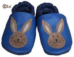 lederfinkli hase blau barfussschuhe baby leder barfussschuhe