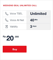 Tentunya promo telkomsel ini yang paling update dengan harga yang terbaru. Weekenddeal Unlimited Call Telkomsel