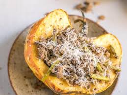 Stuffed Acorn Squash Recipe Beef Rice Ground Beef Beef
