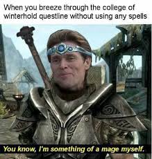 I used to make funny skyrim memes, but then i took an arrow to the knee. Stolen Skyrim Meme Dump Skyrim Funny Skyrim Memes Skyrim