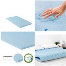 2 Full Gel Infused Memory Foam Anti Allergy Health Care Pad Bed Topper Mattress Perfectallinacelad