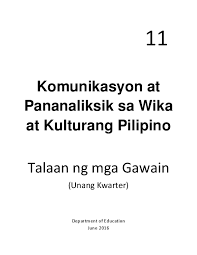 Pdf Komunikasyon At Pananaliksik Sa Wika At Kulturang Pilipino Anjanette Namuco Academia Edu