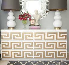 Add A Greek Key Design To A Malm Dresser Decor Furniture Makeover Furniture Diy